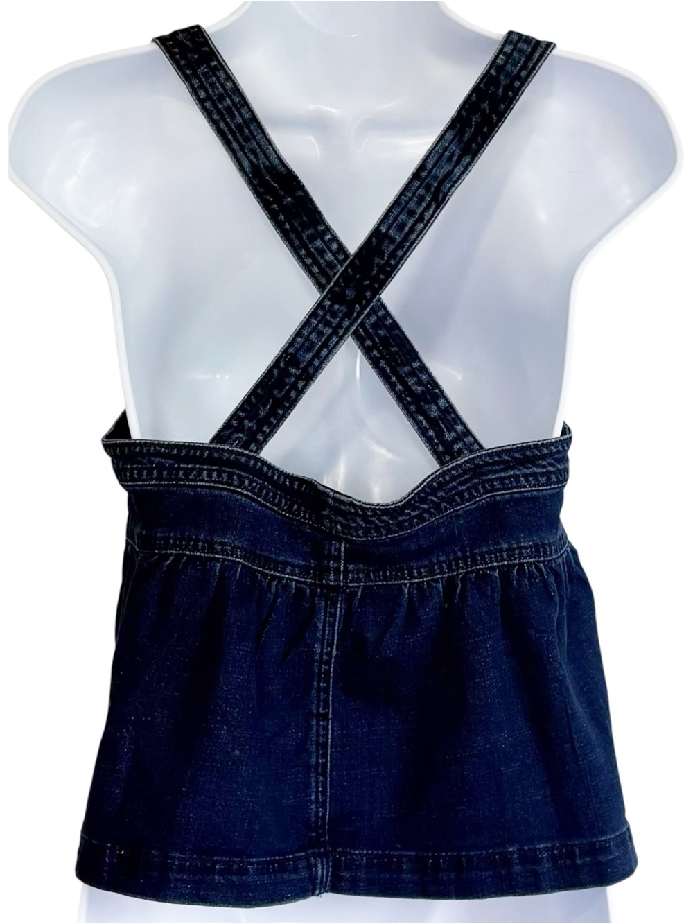 NWT AMERICAN EAGLE Sleeveless Denim Button Front Babydoll Top Small - Picture 4 of 10